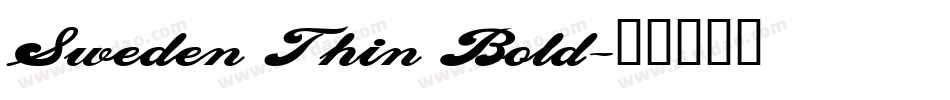 Sweden Thin Bold字体转换